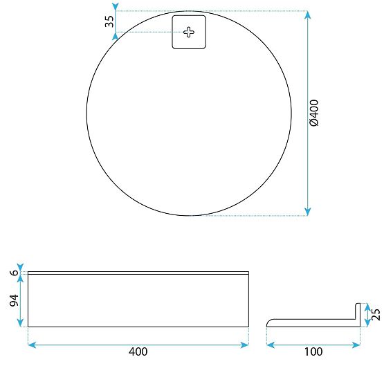 Set di mobili da bagno con lavabo Molly 40 cm Grigio