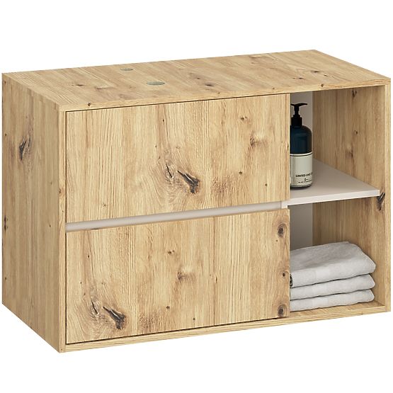 SET DI MOBILI DA BAGNO SOSPESI CON FORI VAMI ROVERE ARTISAN / CASHMERE