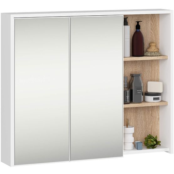 SET DI MOBILI DA BAGNO SOSPESI VAMI BIANCO / ROVERE SONOMA