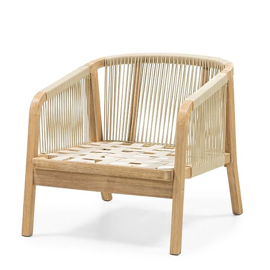 Set di mobili da giardino Castello, intrecciato, legno di acacia FSC, aspetto teak, beige