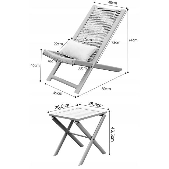 Set di mobili da giardino CHILL ONYKS