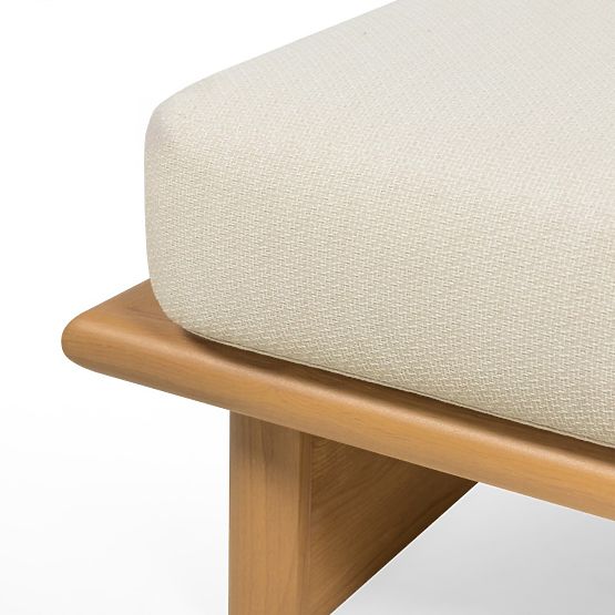 Set di mobili da giardino Conny in alluminio, beige chiaro, effetto legno