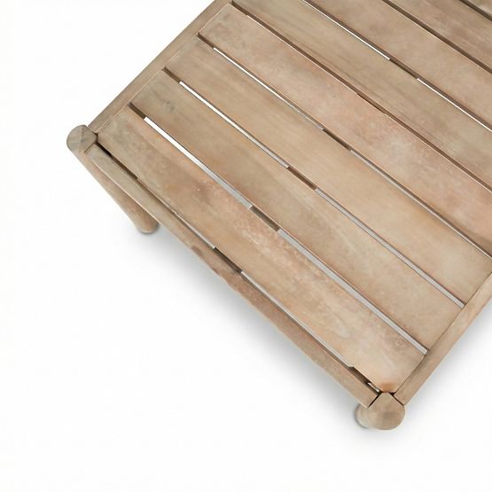 Set di mobili da giardino Fiorentino 2 aspetto teak, intreccio, legno di acacia chiaro FSC, beige, a