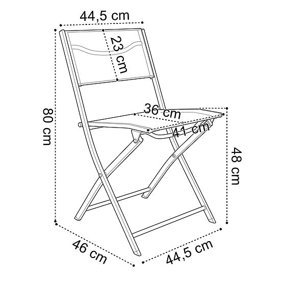 Set di mobili da giardino FLORA tavolo + 2 sedie