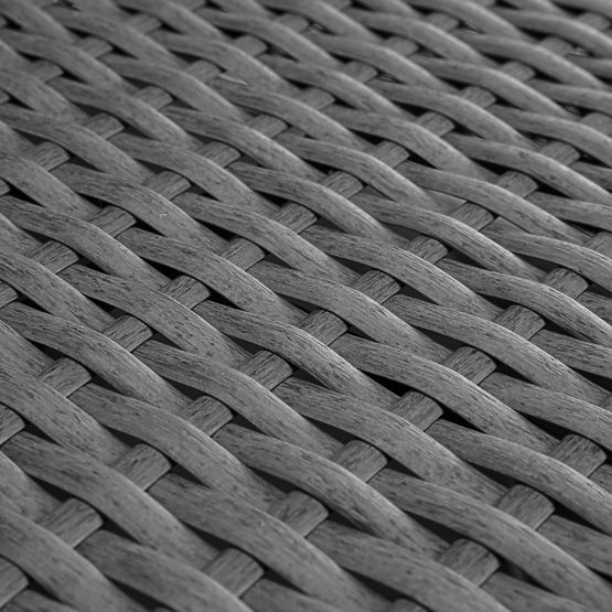 Set di mobili da giardino FLORENCJA divano grigio con ottomana