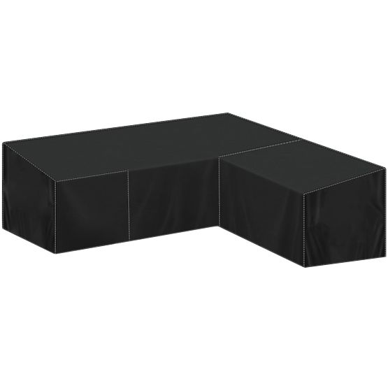 Set di mobili da giardino FLORENCJA divano grigio con ottomana