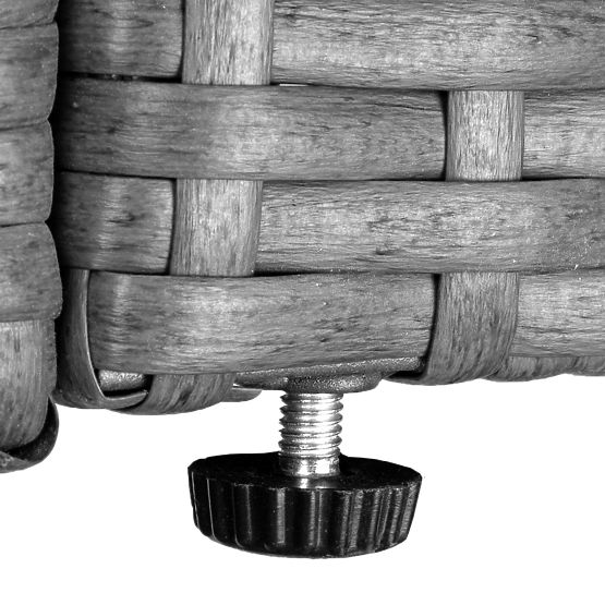 Set di mobili da giardino FLORENCJA divano grigio con ottomana