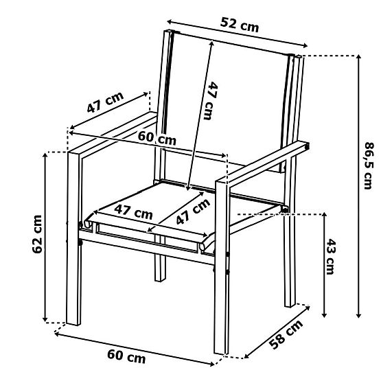 Set di mobili da giardino GRACIOSA BLACK