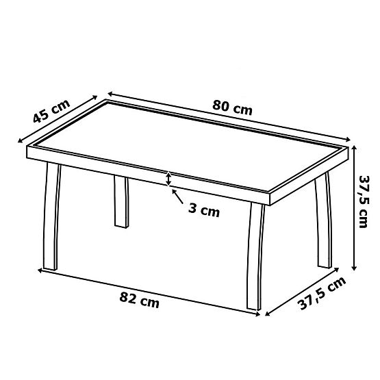 Set di mobili da giardino GRACIOSA BLACK