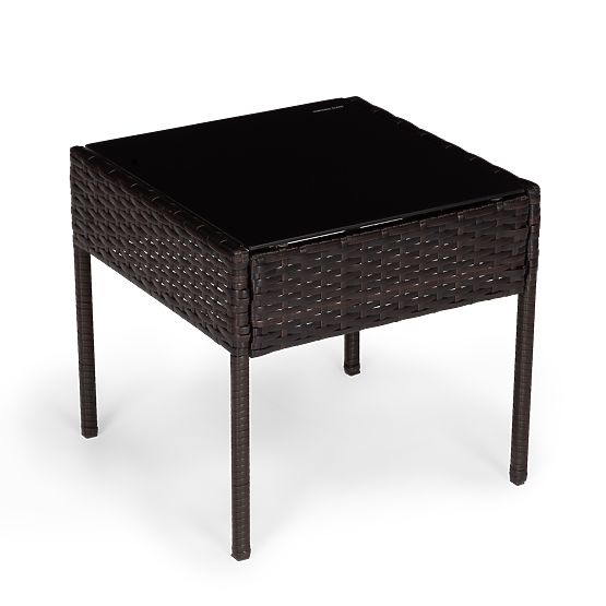 Set di mobili da giardino in tecnorattan 2 sedie tavolo marrone scuro MultiGarden