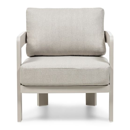 Set di mobili da giardino Japori, alluminio, beige chiaro, arrotondato