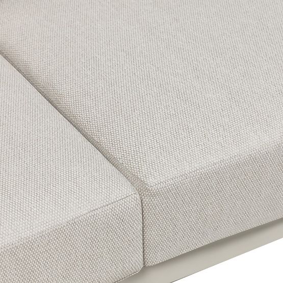 Set di mobili da giardino Japori, alluminio, beige chiaro, arrotondato