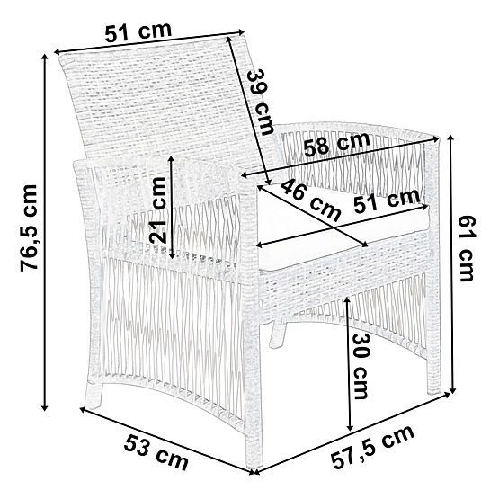 Set di mobili da giardino KALINA grigio