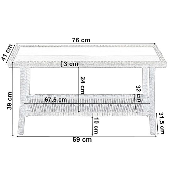 Set di mobili da giardino KALINA grigio
