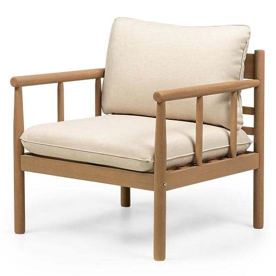 Set di mobili da giardino Mortlake in legno di eucalipto FSC, aspetto teak, beige chiaro