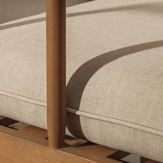 Set di mobili da giardino Mortlake in legno di eucalipto FSC, aspetto teak, beige chiaro