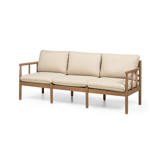 Set di mobili da giardino Mortlake in legno di eucalipto FSC, aspetto teak, beige chiaro
