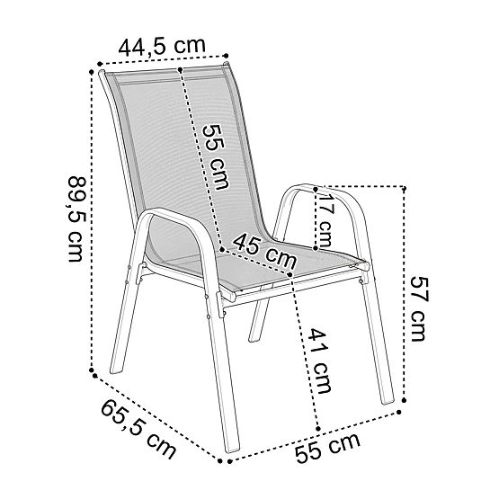 Set di mobili da giardino PALMA tavolo + 2 sedie