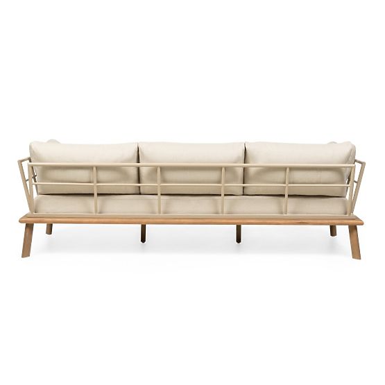 Set di mobili da giardino Penne in legno di eucalipto FSC, alluminio, beige