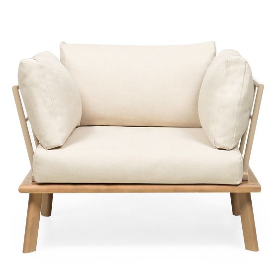 Set di mobili da giardino Penne in legno di eucalipto FSC, alluminio, beige