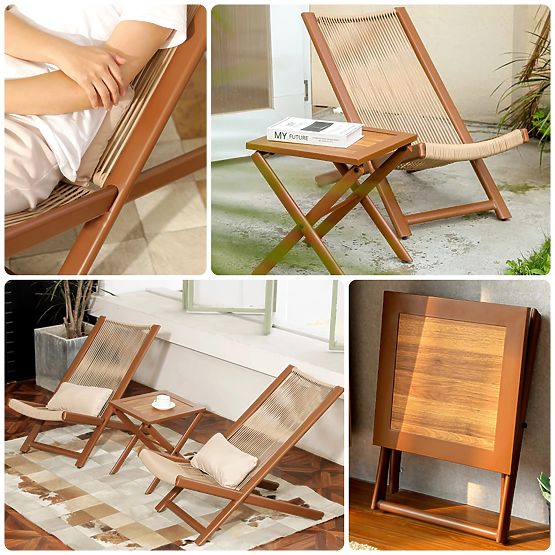 Set di mobili da terrazza CHILL TOFFI lettini e tavolino