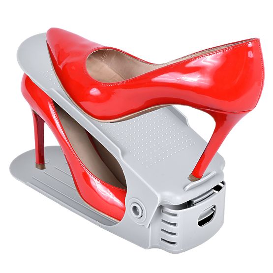 Set di supporti regolabili per scarpe 10 pezzi grigio
