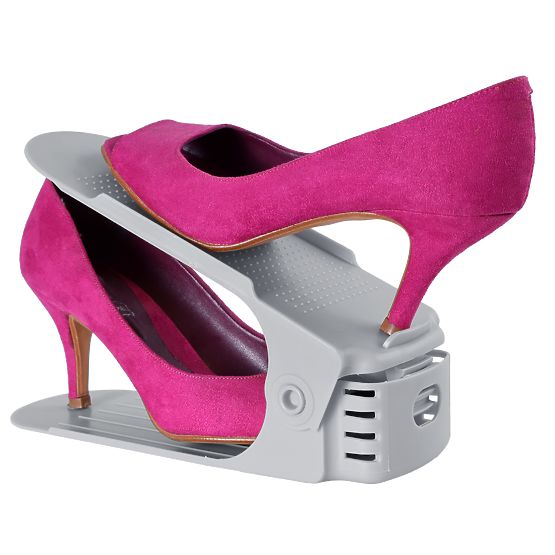 Set di supporti regolabili per scarpe 10 pezzi grigio