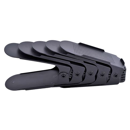 Set di supporti regolabili per scarpe 10 pezzi nero