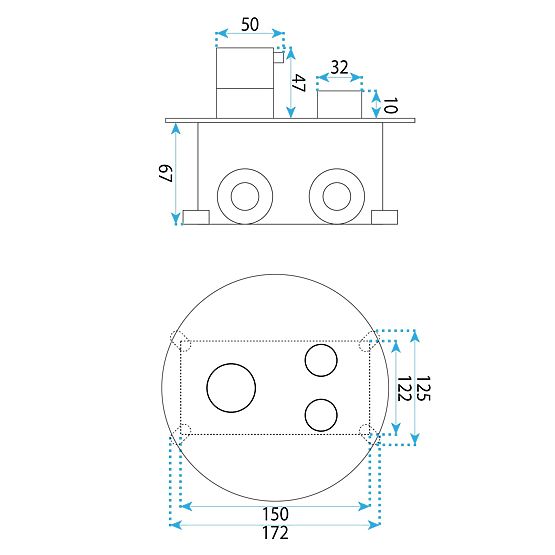 Set doccia a incasso con termostato Rea Lungo Diamond Cromo+ BOX