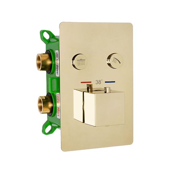 Set doccia ad incasso con termostato FENIX DAVIS Oro + BOX