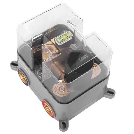 Set doccia ad incasso con termostato LUNGO Nero + BOX