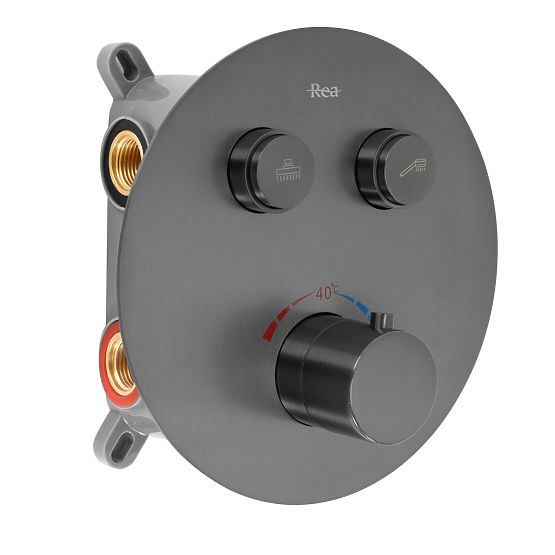 Set doccia ad incasso con termostato Rea Lungo Titan + BOX