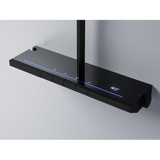 Set doccia con termostato REA Pedro Nero