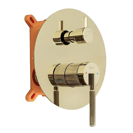 Set doccia da incasso Rea Argon Oro + BOX