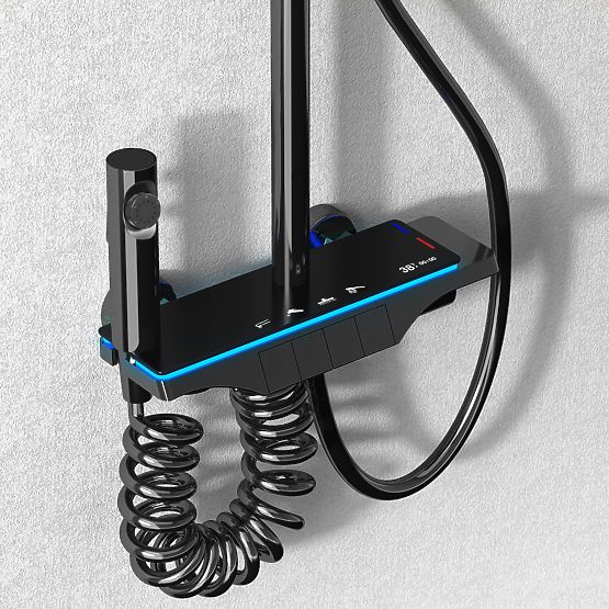 Set doccia REA Savio con display LED Nero