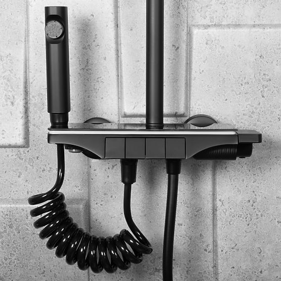 Set doccia REA Savio con display LED Nero