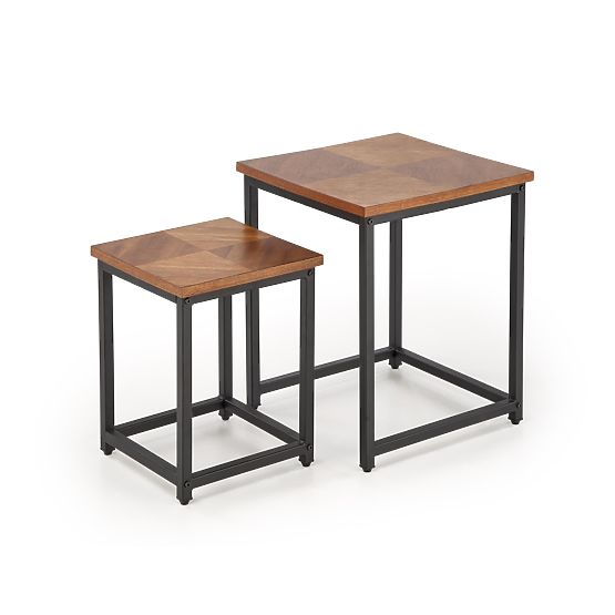 Set ELZA di 2 panche, noce/nero (1p=1pz)