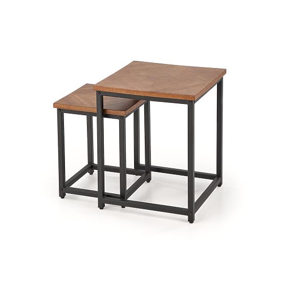 Set ELZA di 2 panche, noce/nero (1p=1pz)