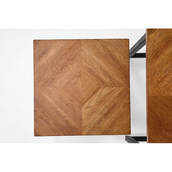 Set ELZA di 2 panche, noce/nero (1p=1pz)