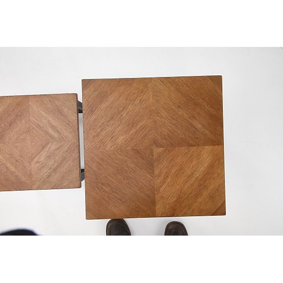 Set ELZA di 2 panche, noce/nero (1p=1pz)