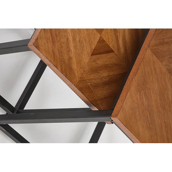 Set ELZA di 2 panche, noce/nero (1p=1pz)