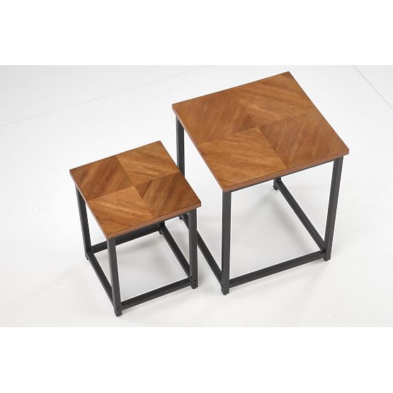 Set ELZA di 2 panche, noce/nero (1p=1pz)