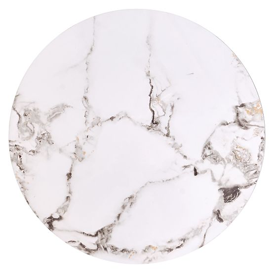 Set FATIMA di 2 panche, marmo bianco / nero (1p=1pz)