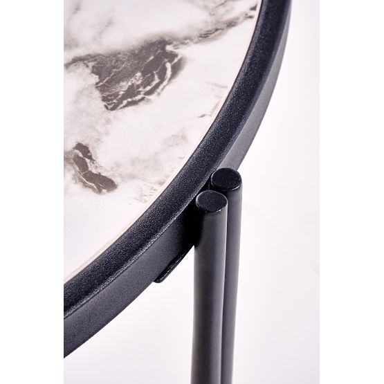 Set FATIMA di 2 panche, marmo bianco / nero (1p=1pz)