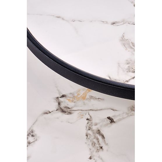 Set FATIMA di 2 panche, marmo bianco / nero (1p=1pz)