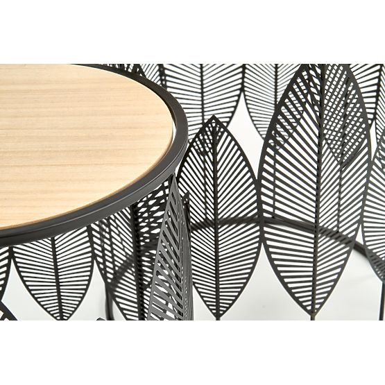 Set FOLLA di 2 panche nero/naturale (1p=1ks)