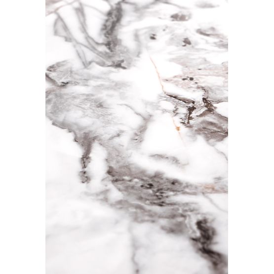 Set FORMOSA di 2 panche, marmo bianco / nero (2p=1pz)