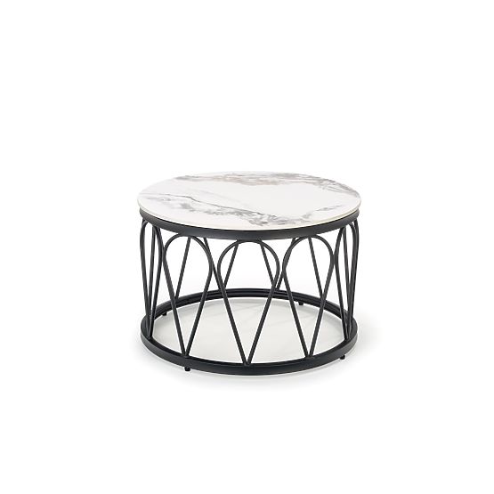 Set FORMOSA di 2 panche, marmo bianco / nero (2p=1pz)