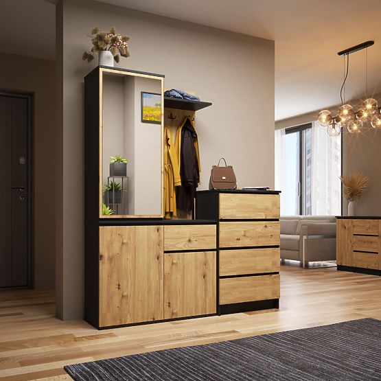 SET INGRESSO ENTRO PK NERO / ROVERE ARTIGIANO