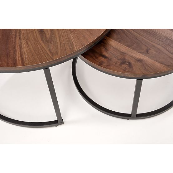 Set JAVA di 2 panche, noce / nero (1p=1ks)